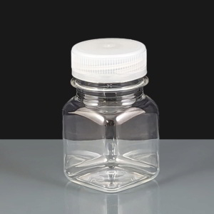 80ml Square Plastic Bottle with Tamper Evident Cap - Box of 520