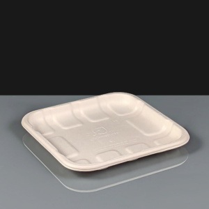 No. 1S Shallow Compostable Bagasse Meat Tray