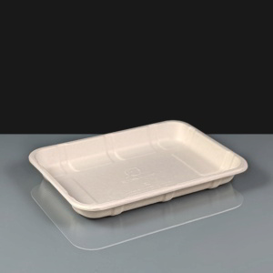 No. 2D Deep Compostable Bagasse Meat Tray