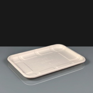 No. 2S Shallow Compostable Bagasse Meat Tray