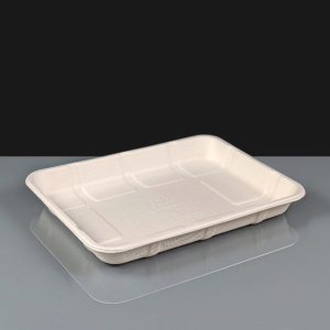 No. 4D Deep Compostable Bagasse Meat Tray