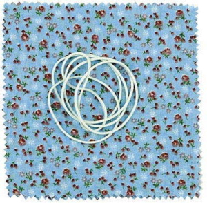 Tala Set of 6 Fabric Jar Covers Blue / Flowers