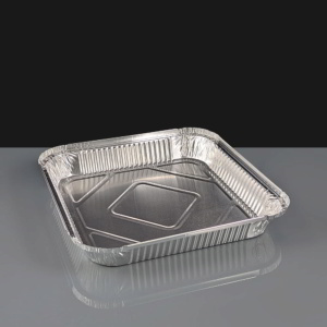 Large Square No. 9 Shallow Foil Container: Box of 200 