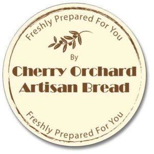 Custom Round Gloss Label - Freshly Prepared For You - Cream (Roll of 25)