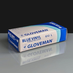 Large Blue Powder Free Vinyl Gloves 