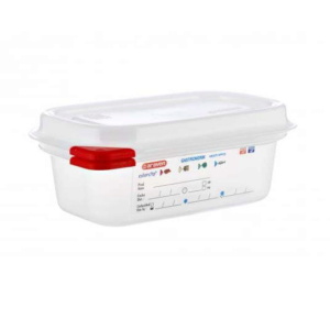 GN1/9 Airtight Food Storage Container & Lid - 600ml: Box of 6