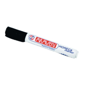 Araven Horeca 00393 Black Marker Pen - Non Toxic