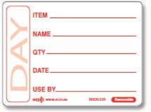 Large Item, Name, Date, Use By Labels - Roll of 500