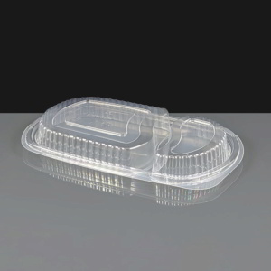 Deluxe 2 Comp Microwavable Clear Lid