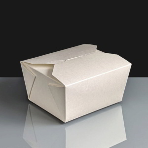 White Leak-Proof Food Carton No.1 - 26oz - Box of 500