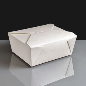 White Leak-Proof Food Carton No.8 - 46oz - Box of 250
