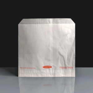 250 x 250mm Grease Resistant White Paper Bag: Pack of 1000