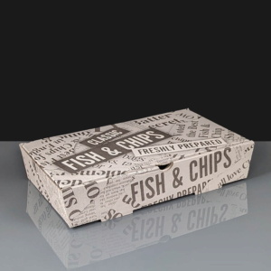 Corrugated Small Printed Fish and Chips Boxes