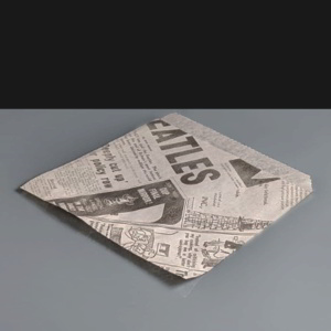 Fish and Chip Greaseproof Newsprint Bag Open 2 Sides