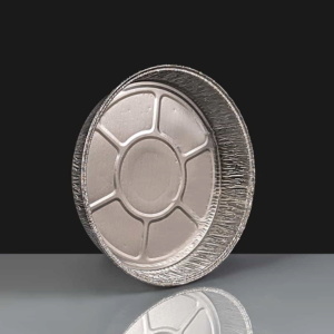 165mm Round Foil Flan Dish - Rolled Edge