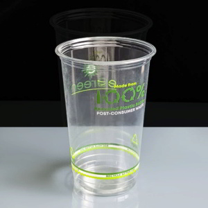 RPET 100% Recycled Printed Plastic Glasses CE Stamped