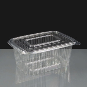 Diamond 1500cc Clear Hinged Salad Container