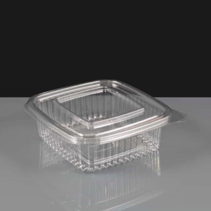 Diamond 250cc Clear - Hinged Salad Container