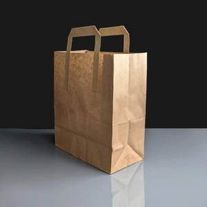 Medium Handled SOS Paper Bag - Brown: Box of 250