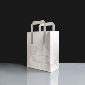 White Small Handled SOS Paper Bag: Box of 250