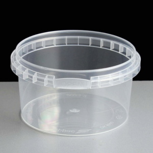 240ml Clear Round 97mm Diameter Tamperproof Container