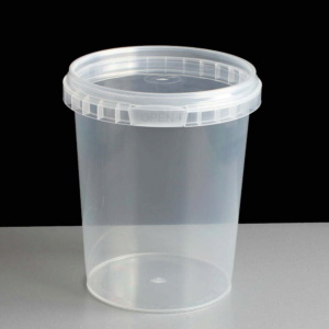 520ml Clear Round 97mm Diameter Tamperproof Container