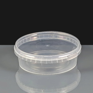250ml Clear Round 122mm Diameter Tamperproof Container
