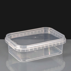 280ml Rectangular Clear Tamperproof Container and Lid (576)