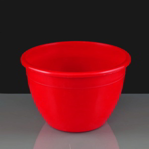 Red Plastic 1lb Pudding Basin (5)