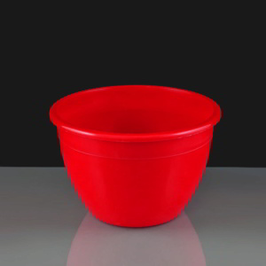 Red Plastic Half Pound Pudding Basin (5)