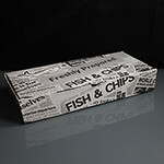 Corrugated Medium Printed Fish and Chips Boxes - Pack of 100