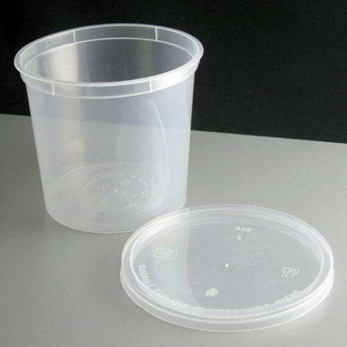 T30 Clear Round Plastic container and lid