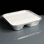 Square Two Compartment Foil Take Away Container: Box of 300