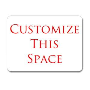 Custom 36x26mm Rectangular Blank Gloss Label - Add Your Own Text (Roll of 100)