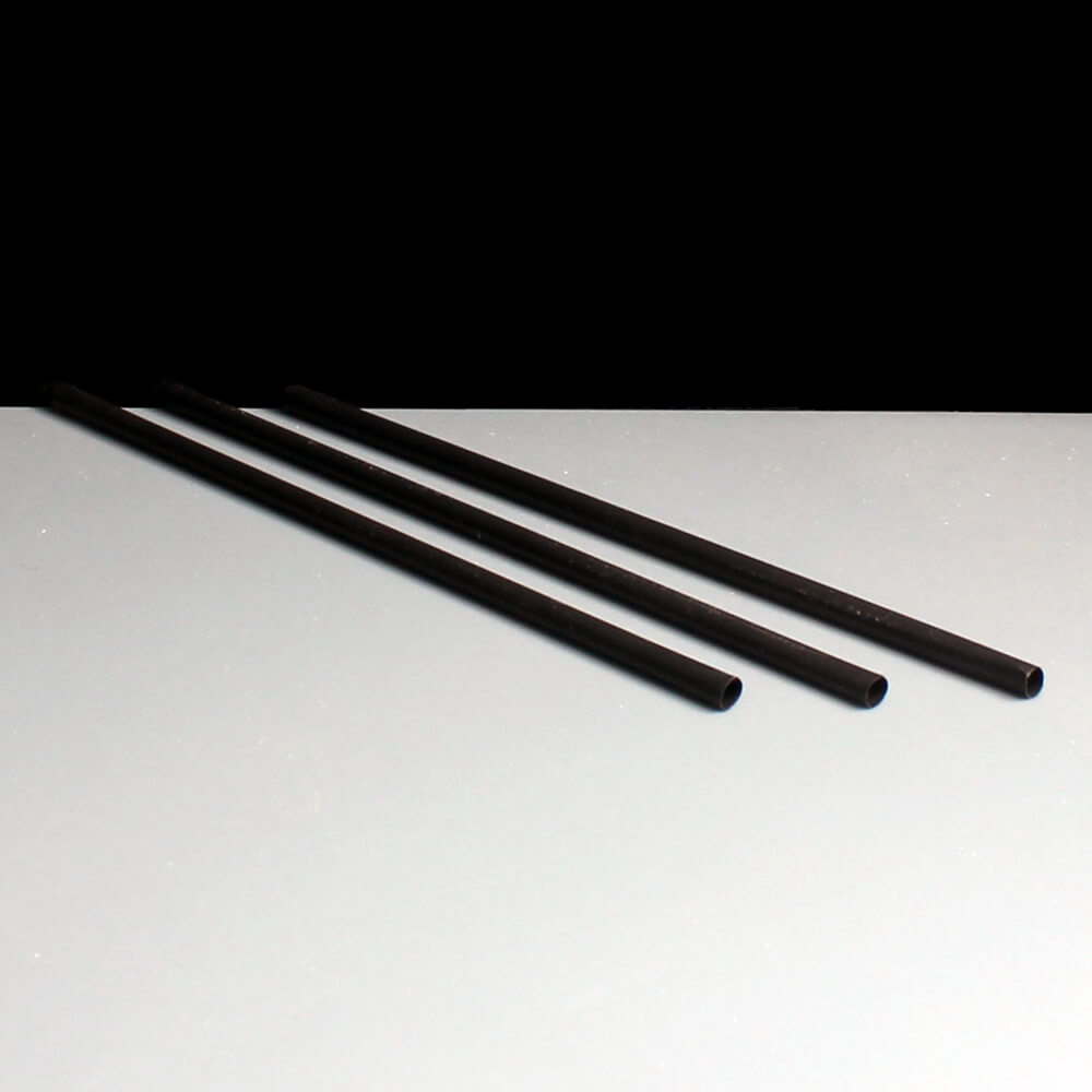 Black Compostable PLA Straight Straws 200mm x 6mm