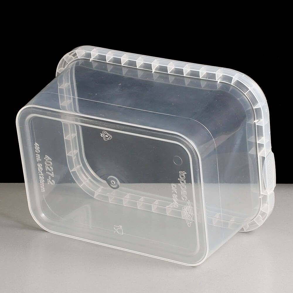 Rectangular 480ml Tamper Evident Container and Lids