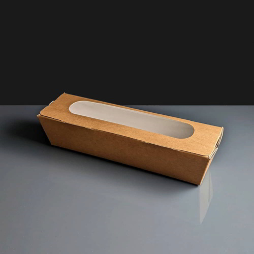 Biodegradable Baguette Box - Kraft Brown