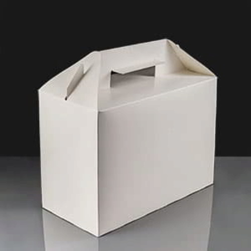 Large WHITE Carrypack / Handled Food Box - Box of 125