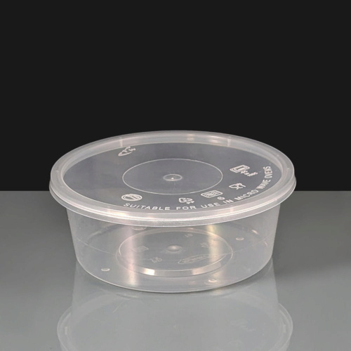 280ml Clear Round Plastic Container and Lid