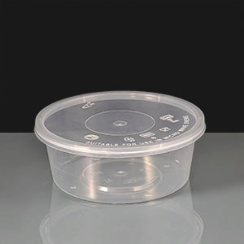 280ml Clear Round Plastic Container and Lid