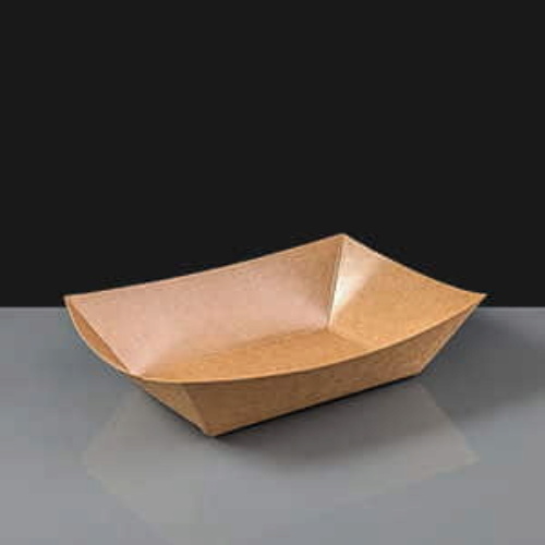Medium Kraft Food Tray - 192 x 145 x 35mm