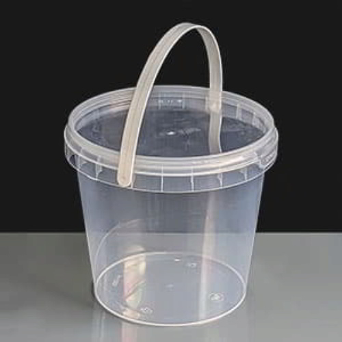 1000ml Clear Round 131mm Diameter Tamperproof Bucket & Lid