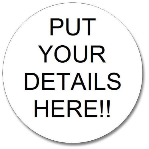 Custom 100mm Round Blank Gloss Label - Add Your Own Text (Roll of 25)