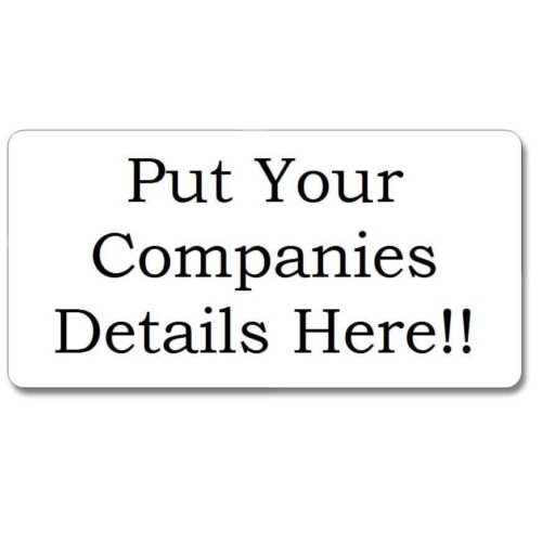 Custom 101x50mm Rectangular Blank Gloss Label - Custom Text (Roll 25)
