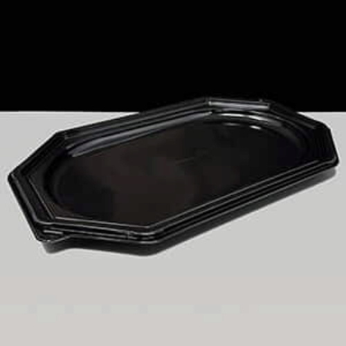 Large Octagonal Black Sandwich Platter Base: Box of 50