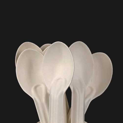 Premium White Compostable Bagasse Spoons