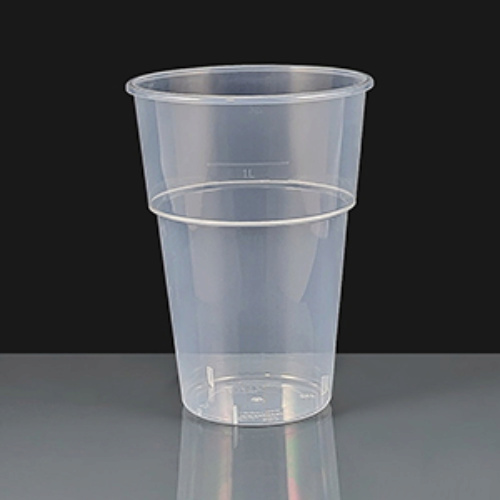 Disposable Plastic 2 Pint to Line Glasses - CE Stamped