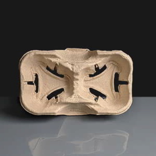 2 Cup Moulded Pulp Fibre Carriers