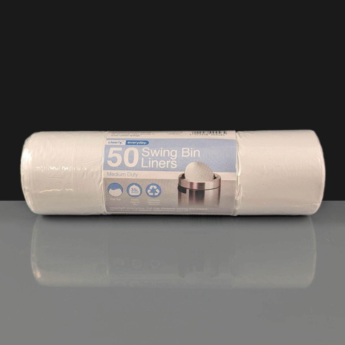 Clearly White Swing Bin Liners 35L Capacity