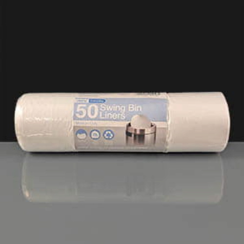 Clearly White Swing Bin Liners 35L Capacity